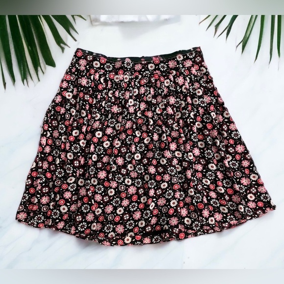 KATE SPADE New York $248 Baja Bound Pleated Mini Casa Flora Floral Skirt Size 12 - Picture 1 of 5